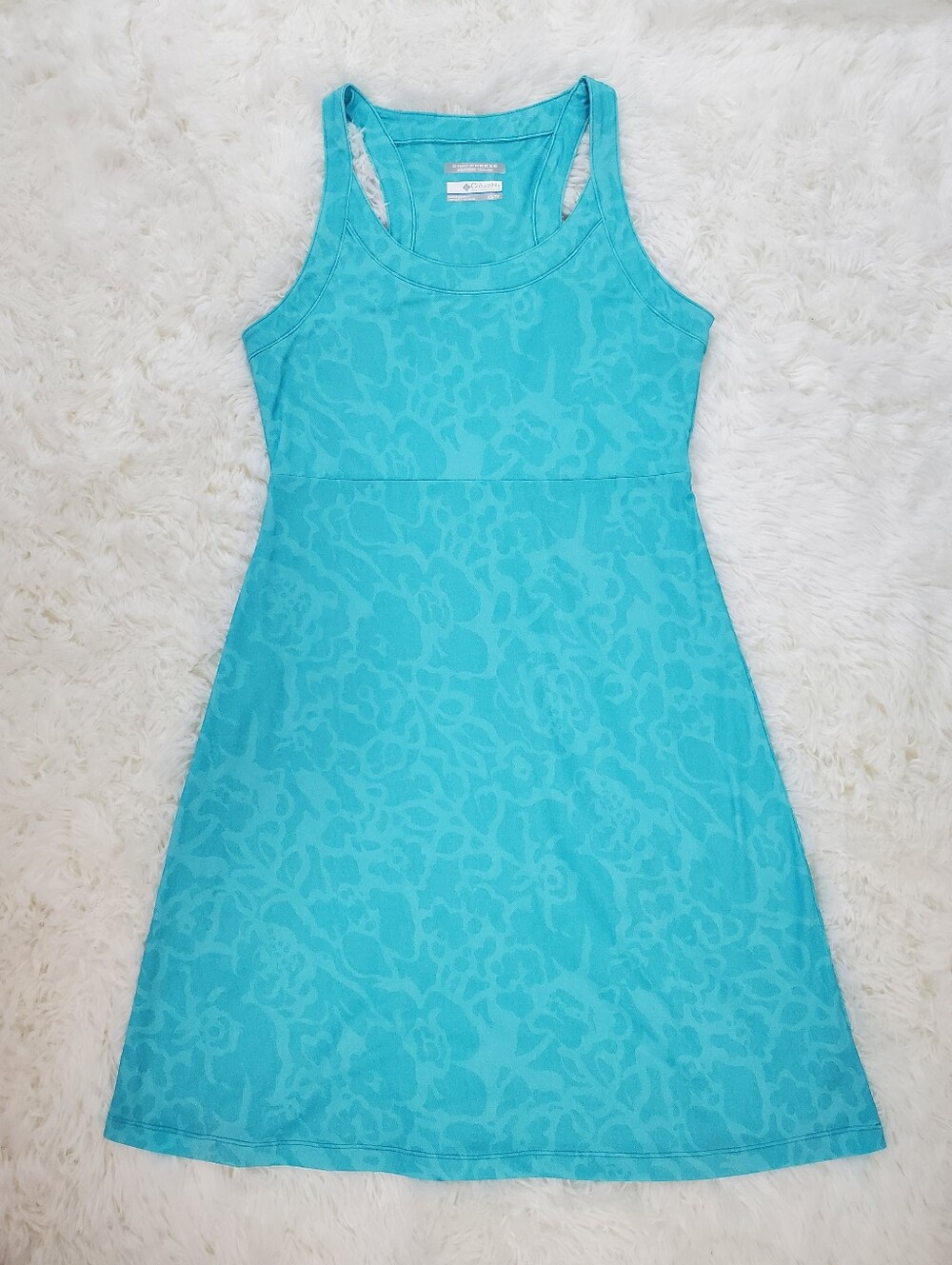 Columbia Size XS Blue Patterned Omni-Freeze Advanced Cooling Sleeveless Dress